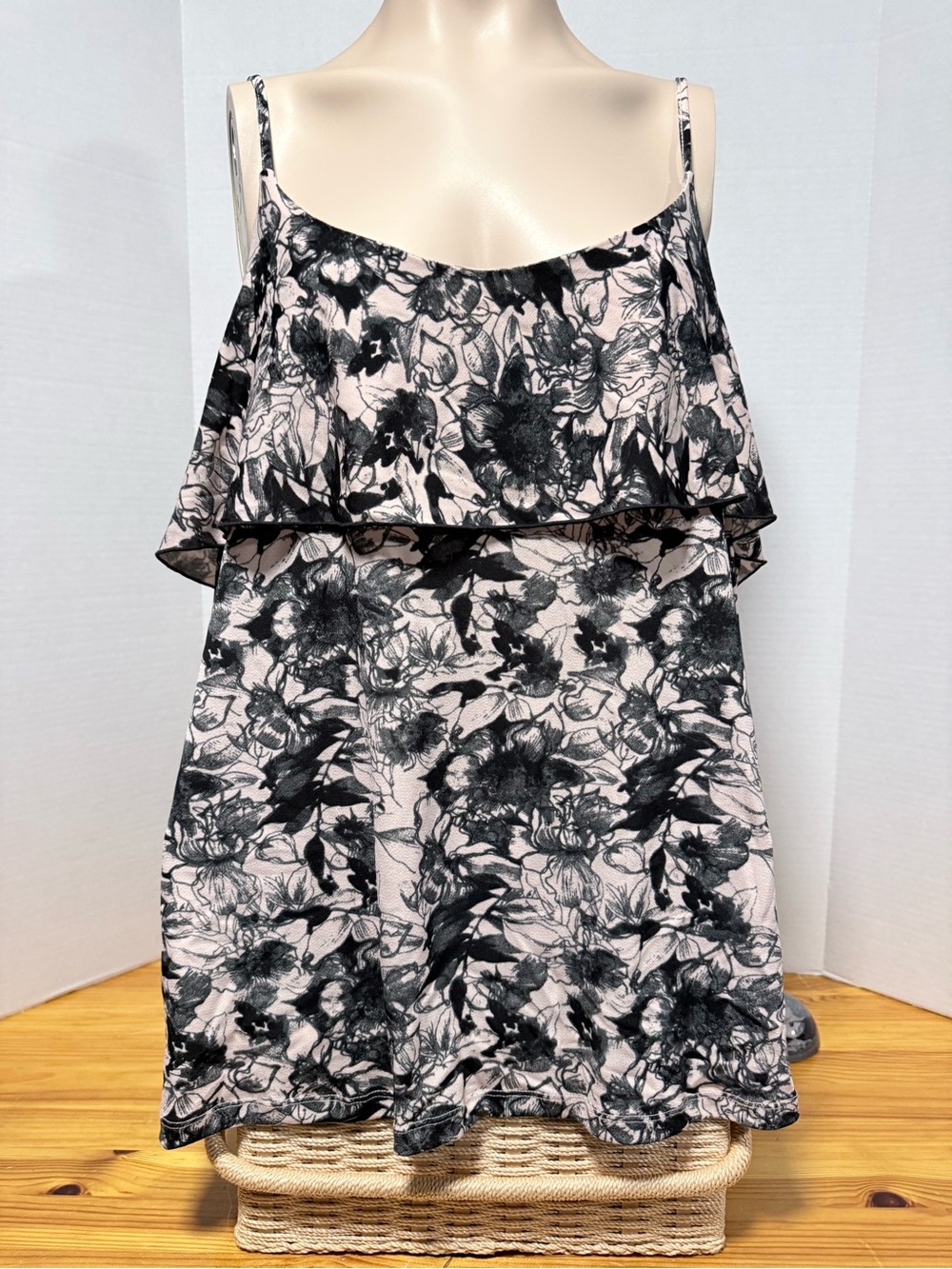 Ricki's Black & White Floral Cami